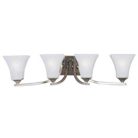 Maxim Lighting Aurora 4-Light 29.5" Wide Satin Nickel Vanity Light 20101FTSN